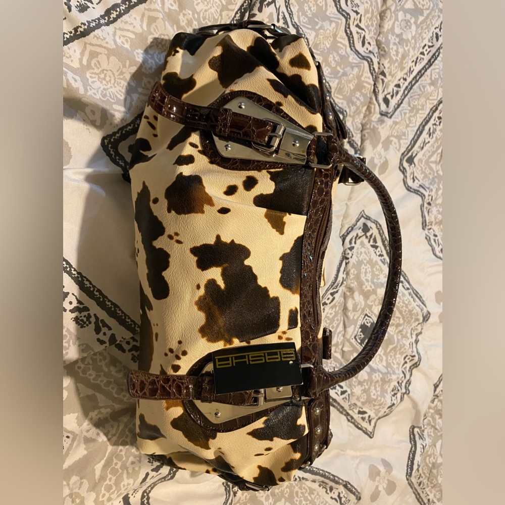 Sasha cow print purse